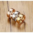 thumbnail image 3 of UBIUO 8mm The Legend of Zelda Triforce Ring, Stainless Steel Matte Finished Bands - -, 3 of 4