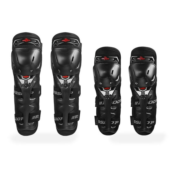 BSDDP Premium Thickened Foam Knee and Elbow Protective Gear Set - Enhanced Shock Absorption, Black RH-1016