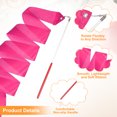 thumbnail image 3 of Uxcell 2 Pcs Dance Ribbons, 78.7" Rhythmic Gymnastics Ribbon Streamers Dancer Wand Twirling Dancing Ribbons for Artistic Dancing Gymnastics Training, Rose Red, 3 of 7