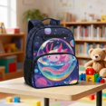thumbnail image 2 of Jeiento Planet Axolotl Kids Toddler Backpack for Preschool & Daycare, 13.5 Inch Lightweight School Bag for 3-5 Year Old Boys, 5 Pocket Bookbag with Adjustable Straps, 2 of 7