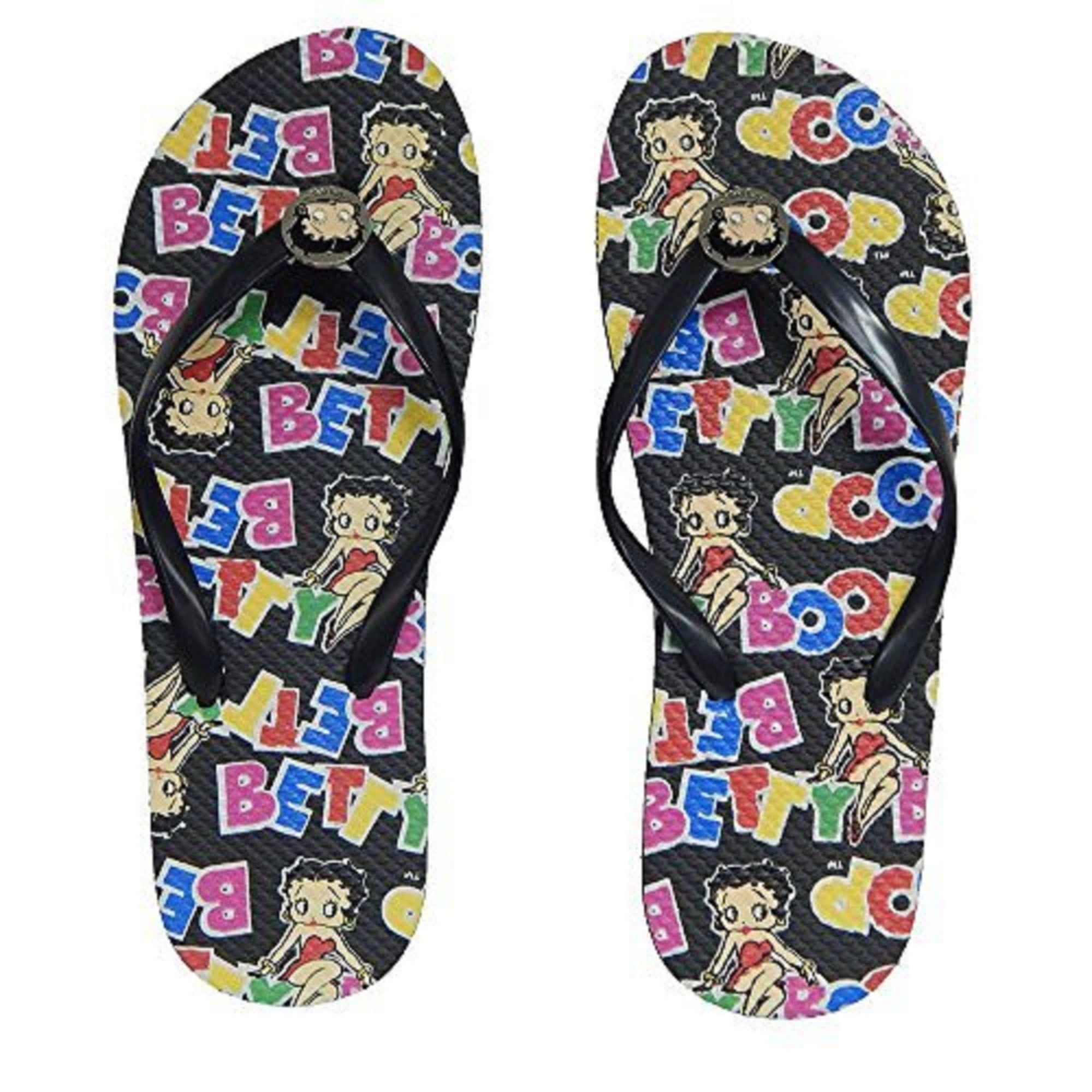 Betty Boop - Betty Boop Women's Flip Flop Sandal Thong Slide - Walmart ...