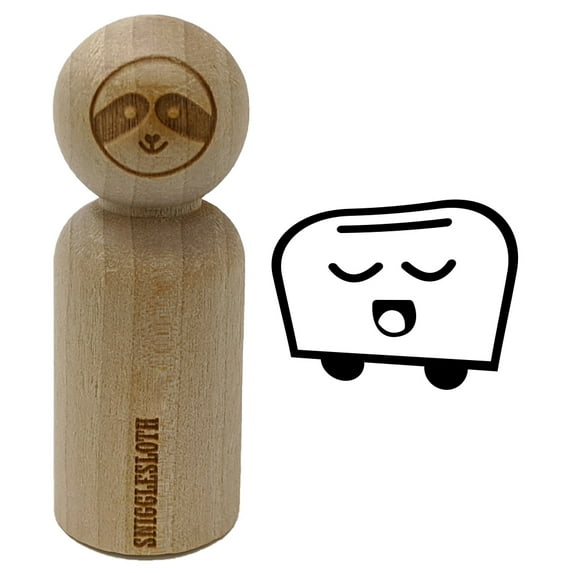 Cute Kawaii Toaster Rubber Stamp for Scrapbooking Crafting Stamping - Small 3/4 Inch