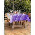 thumbnail image 2 of Outdoor Tablecloth with Umbrella Hole & Zipper, Purple Beach Coastal Rectangle Tablecloth 52x70 Inch, Summer Nautical Seaside Ocean Ombre Patio Table Cover Waterproof Table Cloth for Picnic/Party, 2 of 7