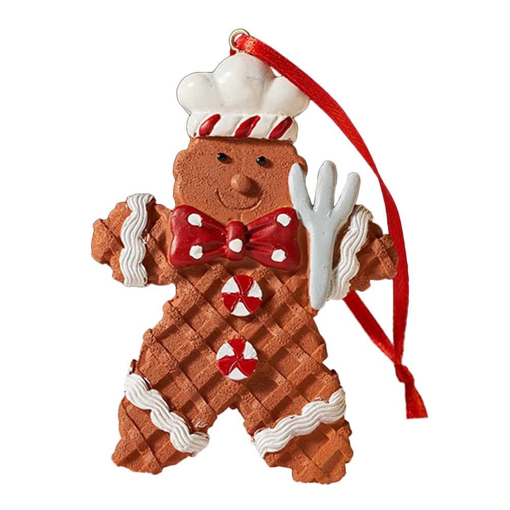 NUOLUX Christmas Gingerbread Man Ornaments Xmas Tree Hanging Decor