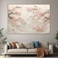 thumbnail image 6 of Mudket Cherry Blossom Flowers Canvas Wall Art, Framed Floral Print, Ready to Hang Wall Decor for Living Room Bedroom, Elegant Botanical Artwork - 12"L x 8"W, 6 of 10