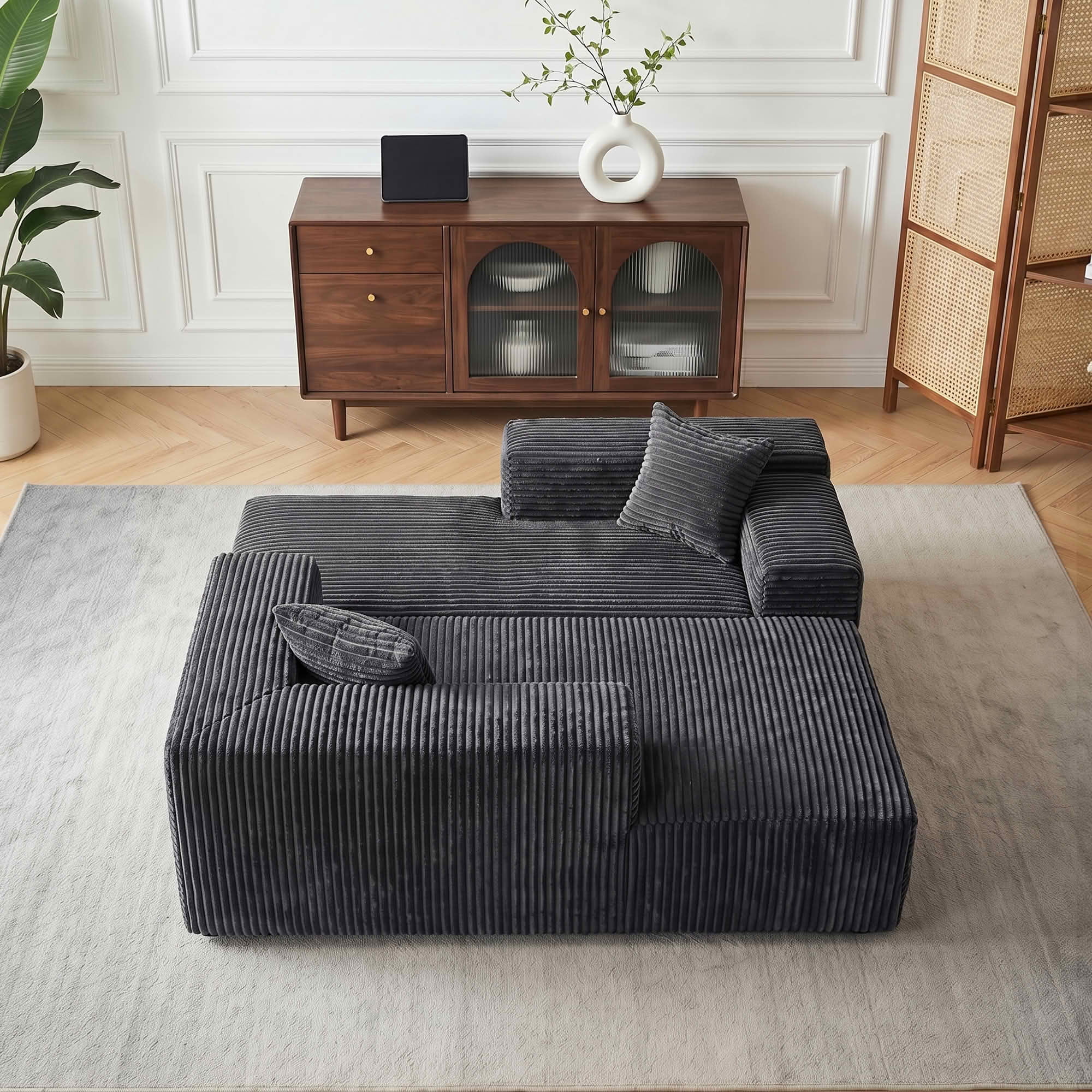 MAYEERTY 104" Cloud Sectional Couch with L-Shape Chaise, Modern Modular Sofa with Deep Seat, Upholstered Couches with Back Cushion for Living Room Bedroom, No Assembly Required