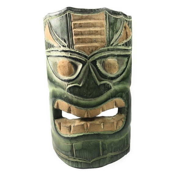 Learning Tiki Mask 8" - Lono Tiki Idol Hand Carved | #dpt514020