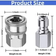 thumbnail image 3 of 2Sets NPT 3/8 Inch Stainless Steel Male and Female Power Washer Quick Disconnect Kit,Pressure washer quick connect fittings,(Internal Thread), 3 of 5