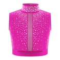 thumbnail image 2 of iiniim Girls Lyrical Dance Outfit Crop Top with High-Low Mesh Skirt Set Two-Piece Ballet Dancewear Hot Pink 16, 2 of 7