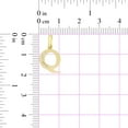 thumbnail image 4 of 14k Yellow Gold, Small Initial Capital Letter Q Pendant Charm Created CZ 11mm Wide with 20" Dainty Neck Chain, 4 of 8