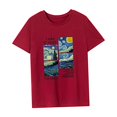 thumbnail image 4 of Camiseta para mujer Verano Cuello redondo Ropa deportiva Camiseta de manga corta para deportes de oficina XL, 4 of 7