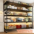 thumbnail image 5 of REIBII 5-Tier 60"W Wire Shelving with Wheels 3000LBS Adjustable Wire Shelf Heavy Duty Storage Shelves, 5 of 8
