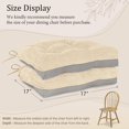 thumbnail image 4 of Chair Cushions for Dining Chairs, 17" x 17" Non-Slip Kitchen Chair Pads with Adjustable Ties, Memory Foam Indoor Chair Cushions for Dining Room, Ivory (Pack of 4), 4 of 7