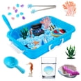 thumbnail image 1 of AGENTLAN Ocean Sensory Bin Ocean Sensory Water Toys con animales marinos para niños pequeños, niños y niñas, juguetes para niños, caja de arena de regalo para años 3 4 5 6 7 8, 1 of 5