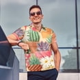 thumbnail image 4 of Balery Succulent And Cactus Camisa Polo de Hombre con Estampado, de Manga Corta y Tejido Medio, Camisa Tipo Golf Polo-Large, 4 of 6