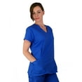 thumbnail image 2 of Women's Medical Nursing Scrub Set GT Original V-neck Top and Pant-Royal-X-Small, 2 of 7