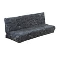 thumbnail image 2 of Blue Leaf Armless Sofa Cover (190-210Cm), Folding Sofa Bed Cover Solid Color Futon Armless Slipcover Polyester Elastic Fabric All Inclusive Cover(1X Sofa Cover), 2 of 7