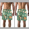 thumbnail image 3 of luoweisi Men's Beach Shorts Quick Dry Swim Trunks with Mesh Lining Merry Chrismas L, 3 of 5