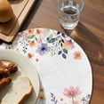 thumbnail image 3 of Spring Floral Round 13 Inch Placemats Set of 2, Elegant Flowers Farmhouse Botanical HeatResistant Non Slip Place Mats for Dining Table, Wipeable Braided Kitchen Table Mats for Housewarming, 3 of 9