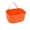 Orange, variant on Honmine Wall Mounted Storage Basket, Plastic Hanging Organizer for Kitchen, Space Saving Container for Onions, Garlic, Vegetables
