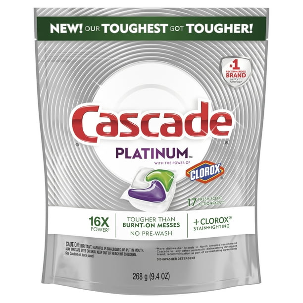 Cascade Platinum ActionPacs Dishwasher Detergent with the Power of