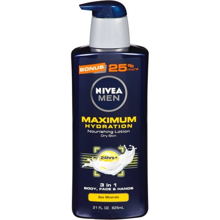 NIVEA Men Maximum Hydration 3 in 1 Nourishing Lotion, 21 fl oz