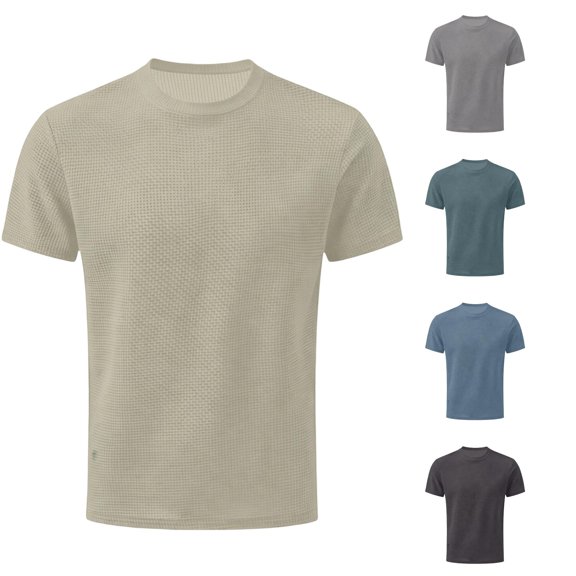 Gunia Mens Workout Gym Shirts Breathable Mesh Knit T Shirt For Everyday Comfort – Lightweight Ice Silk Tee For Summer And Wear Tees For Running Athletic Sport Tops Mens T Shirt Khaki L