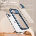thumbnail image 5 of Phone Case for iPhone 11 Pro Max 6.5 with Tempered Glass Screen Protector Cover and Camera Cover Slide 360 Full Body Protection Slim Clear Bumper Cell Accessories iPhone11 11pro Promax i XI Plus Blue, 5 of 13