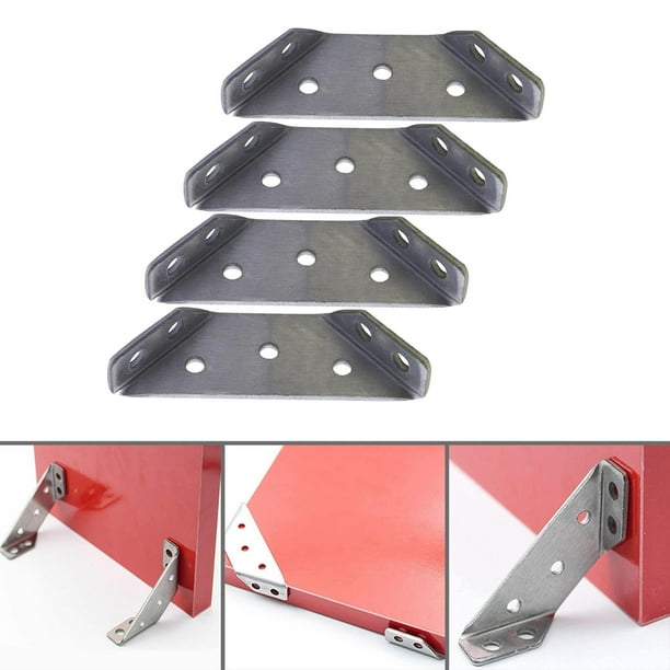 4Pcs Trapeziform Angle Bracket Stainless Steel Corner Furniture