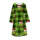 thumbnail image 5 of Pijama familiar de Navidad Grinc-h - Pijama a juego. Albornoz de franela estampada, absorbente y de secado rápido, de algodón. Pijama familiar a juego. Verde oscuro. Talla S., 5 of 5