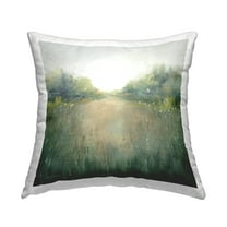 Stupell Industries Green Pond Landscape Square Decorative Printed Throw Pillow, 18 x 18