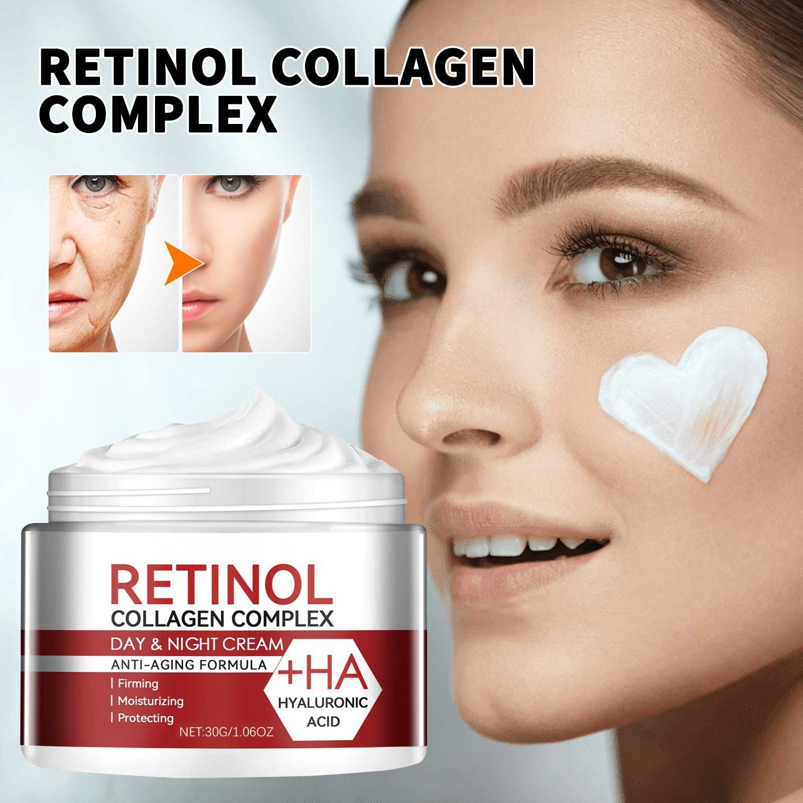 Alvantor Nighttime Retinol Face Moisturizer, Anti-Aging Cream for Fine Lines & Wrinkles, 1.06oz