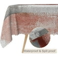 thumbnail image 2 of 60x84inches Red and Grey Tablecloth Abstract Painting Grunge Style Fabric Modern Art Table Cloth Spill Proof and Waterproof Rectangle Table Cover for Kitchen Dining Room Banquet Party Decor, 2 of 7