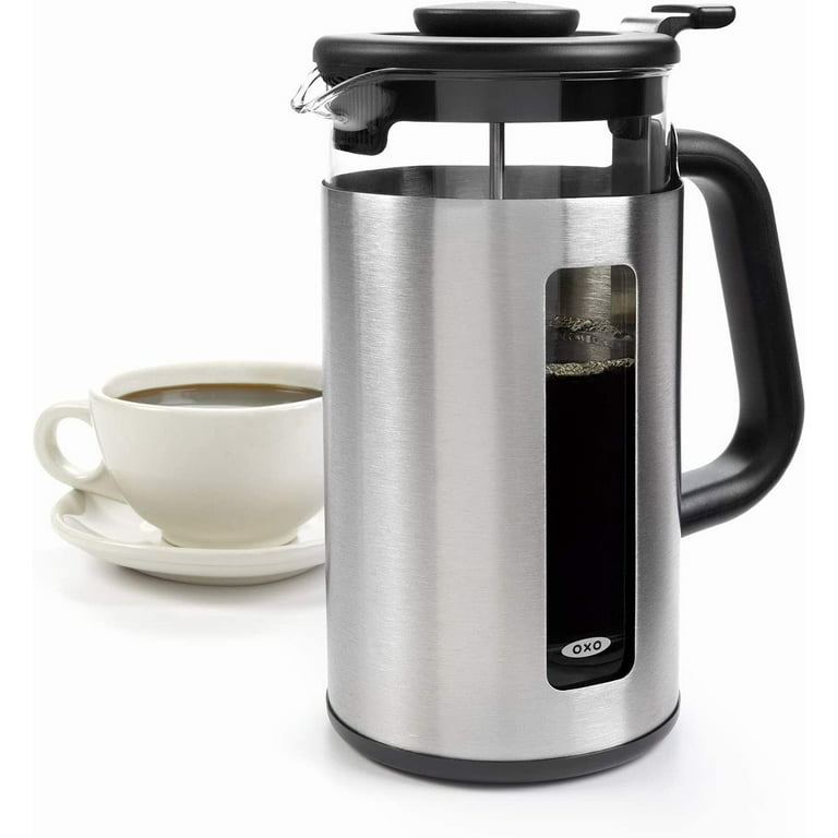 OXO French Press Coffee Maker Brew and Serve Glass Carafe 8 Cup 