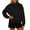 04# Black, variant on Mock Neck Sweatshirt for Women Oversized Turtleneck Sweater Long Sleeve Fleece Pullover Tops Fall Fashion Clothes Gray M