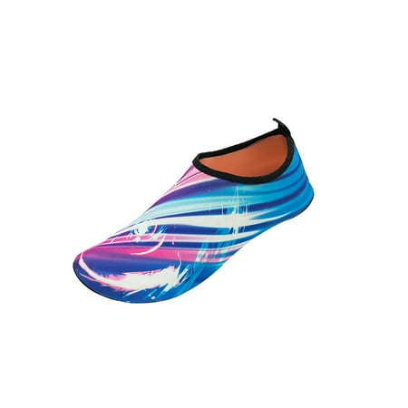 

Eloshman Unisex Beach Shoe Barefoot Aqua Socks Rubber Soft Sole Water Shoes Exercise Comfort Quick Dry Sock Sneakers Breathable Light Blue Aurora 5.5-6