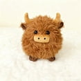 thumbnail image 4 of Cute Cow Scottish Cow Stuffed Animal with Keychain Option Soft Cuddly Bull Plushie for Kids & Adults As Home, 4 of 6