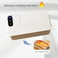 thumbnail image 2 of Cordless Electric Lunch Box, Self Heating Food Warmer, Portable Rechargeable Stainless Steel Bento Box for Work, Travel, Battery Powered, No Water Required, 1 L with Insulated Bag, 2 of 5