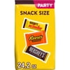 Hershey's and Reese's Assorted Chocolate Snack Size, Candy Party Pack, 24.2 oz