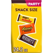 Hershey's and Reese's Assorted Chocolate Snack Size, Candy Party Pack, 24.2 oz