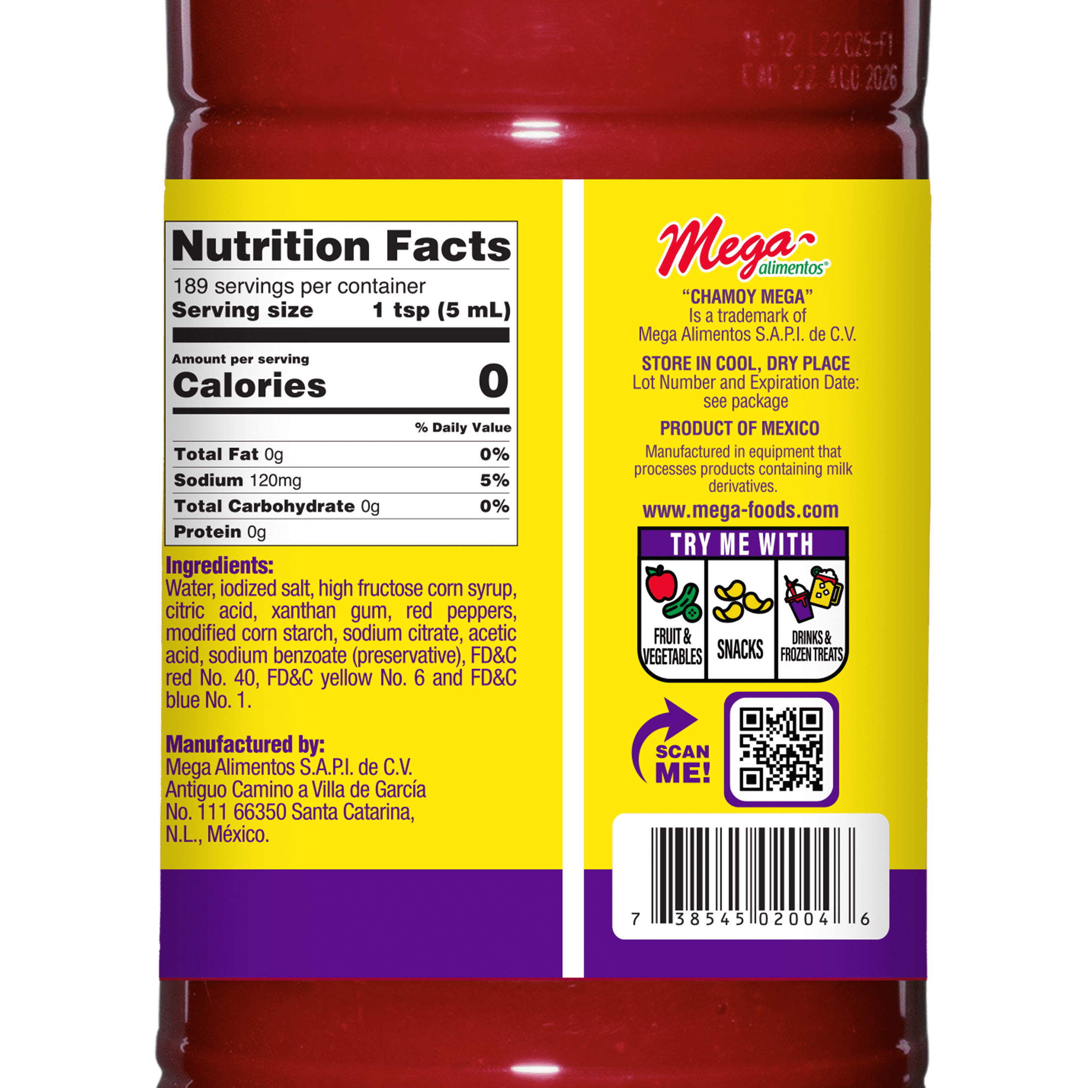 Chamoy Mega Original Sauce 33.8 fl oz