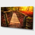 thumbnail image 2 of Beautiful Footbridge in Golden Light - Bridge Canvas Art Print, 2 of 3