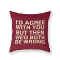 thumbnail image 1 of QIFEIHA Humorous Sarcasm Humor Funny Quotes Pillowcase Cushion Cover Two Sides Printing Size 20x30 inch, 1 of 2