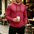 thumbnail image 3 of Dwellite Men's Hooded 50+ Sun T Shirts Long Sleeve Athletic Tops Summer Casual Fishing Shirts Brown 3XL, 3 of 8