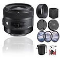 thumbnail image 1 of Sigma 30mm F/1.4 DC HSM Art Lens for Nikon F (301-306) Bundle with 3-Piece Filter Kit, Lens Pouch, Full Cleaning Kit, Lens Hood, Lens Case, Front and Rear Caps, Cap Keeper, 1 of 7
