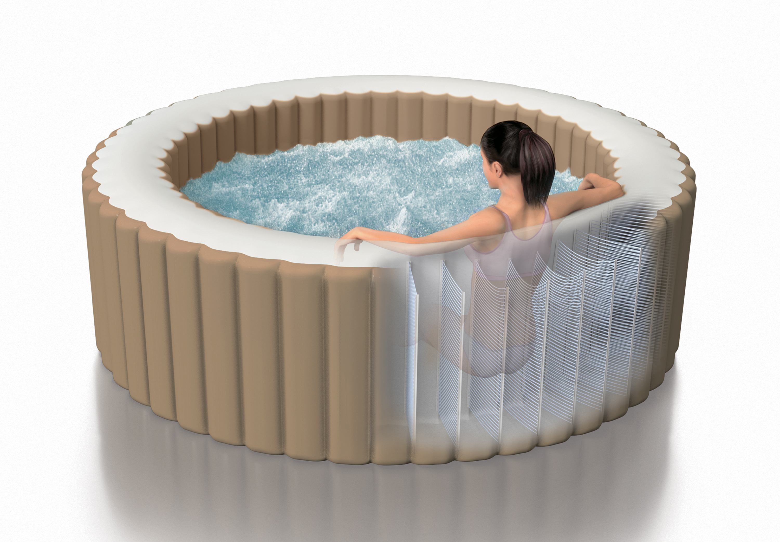 Intex 4-Person PureSpa Bubble Massage Inflatable Hot Tub Spa - image 2 of 10