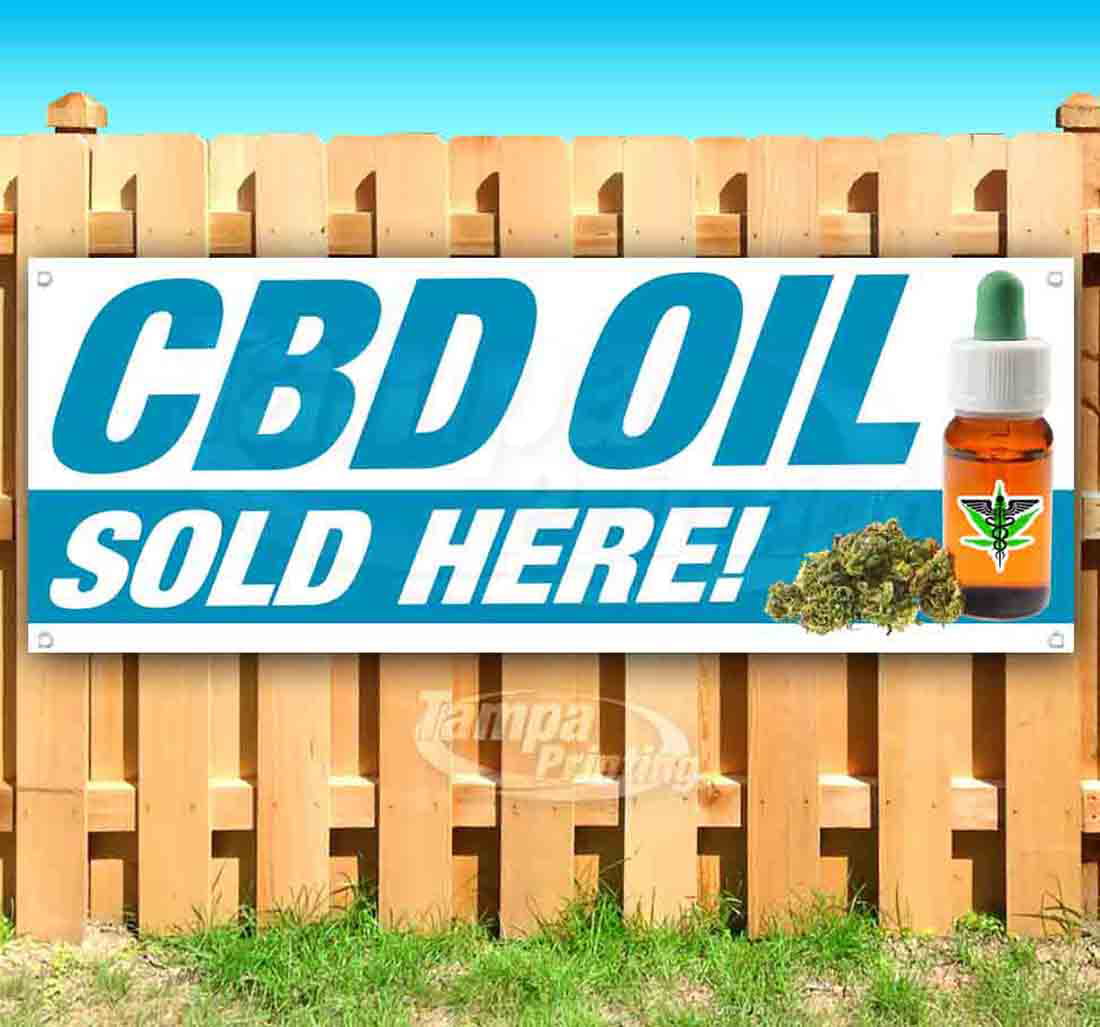 New Flag, Store Many Sizes Available All Natural Pain Relief with CBD Oil 13 oz Heavy Duty Vinyl Banner Sign with Metal Grommets Advertising