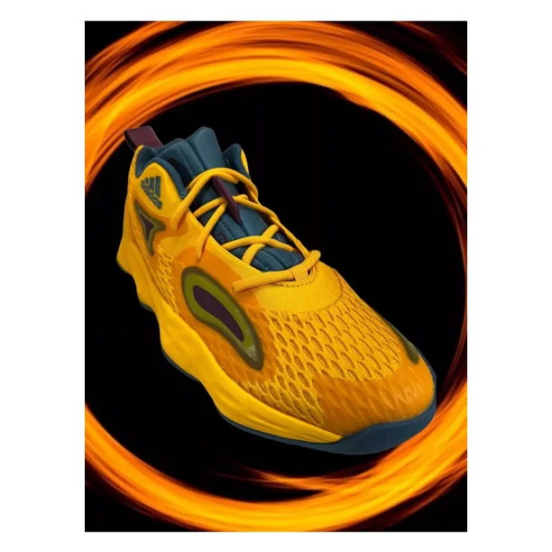 Adi-das Exhibit A Low Basketball Mens Shoes Sz 11.5 H69008 Yellow/Blue 3 Stripes