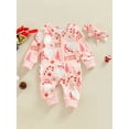 thumbnail image 2 of Newborn Baby Girl Christmas Outfit Gingerbread Onesie Zipper Romper Jumpsuit Xmas Outfit Fall Winter Clothes, 2 of 8