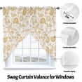 thumbnail image 3 of Ginger Pastoral Flowers Swag Curtain Valance for Windows, Farmhouse Pattern Window Treatments Short Swag Topper for Kitchen Windows Bathroom Bedroom, 36"x36", 3 of 8